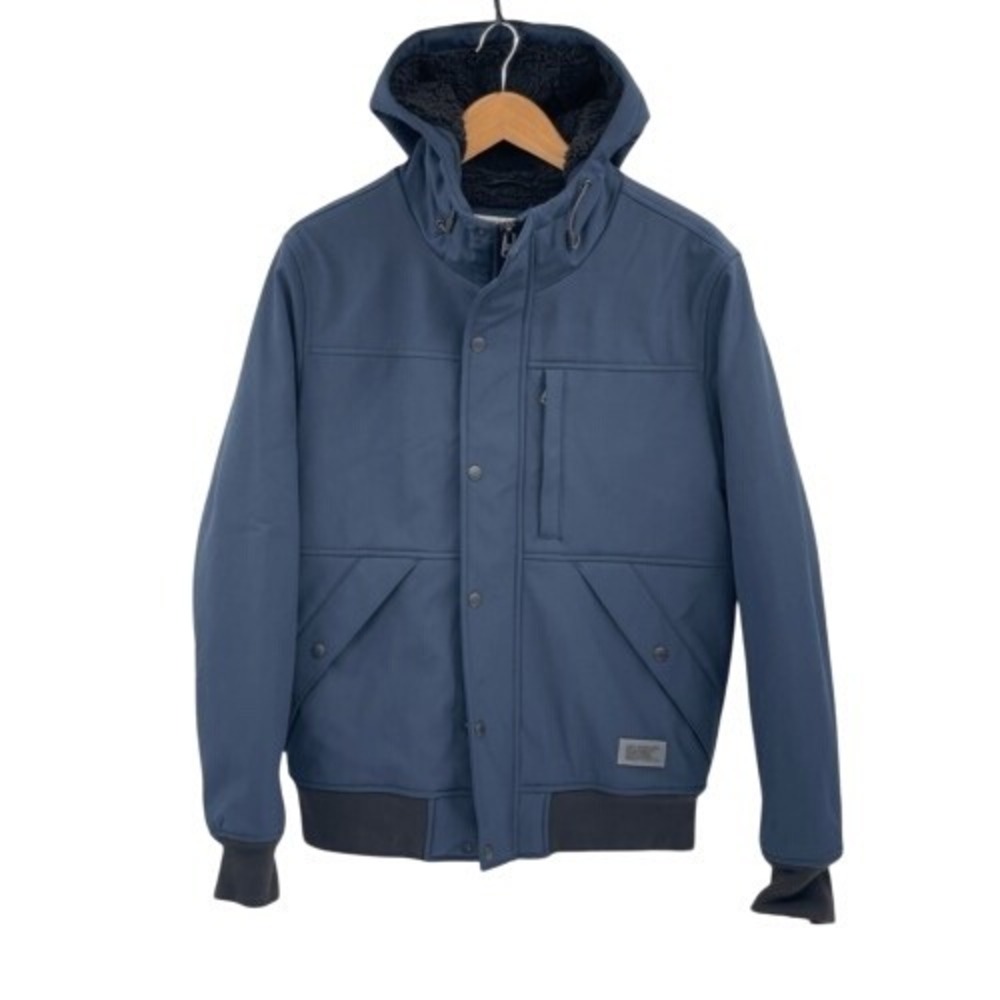 Levi's Jacket Soft Shell Sherpa Lined Hooded Bomber Men Small Blue New